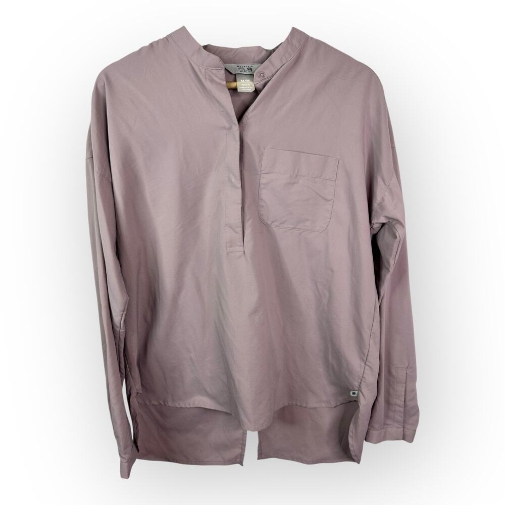 Mountain Hardwear Womens size Medium Canyon Pro Popover Long Sleeve Shirt Purple
